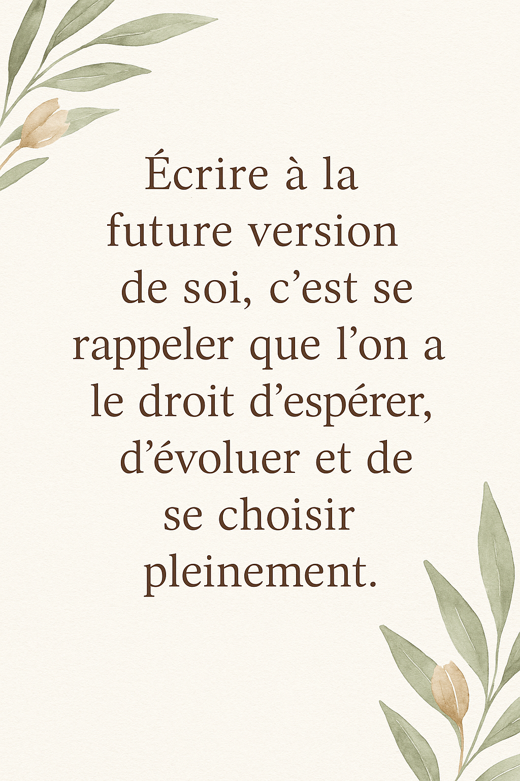 Rencontrer la toi du futur : La lettre de manifestation qui t&rsquo;aide à te recentrer